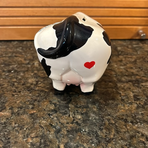 Clay art hand painted cow bank - Picture 3 of 5